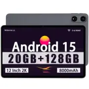Android 15 Tablet, 12-inch Tablet with 20GB RAM 128GB ROM 1TB Expansion, T615...