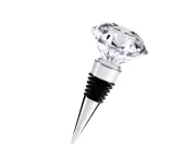 Clear Diamond Crystal Red Wine Stopper Rhombus1Pcs Decorative Crystal Wine And Beverage Bottle Stopper For Wine