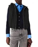 Maje Rhinestone Puffer Vest
