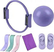 Euyehn Pilates Kit, Home Yoga Pilates Kit, Anti Slip 7 Pieces/Set Multifunctional Trainer for Workouts Training Training Exercise Body Fitness Balance Stretching