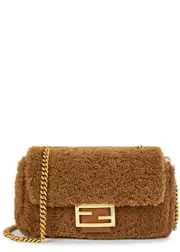 Fendi Small Shearling Shoulder bag - Brown One Size