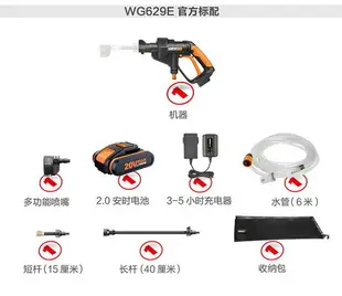 威克士 高壓清洗機 洗車機 汽車美容 居家清潔 空機 高壓洗車機家用無線洗車神器充電清洗機洗車器 交換禮物 全館免運