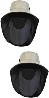 [Toddmomy] 2 Pcs Fisherman's Hat Fisherman Hat for Men Shade Hats for Men Cap for Men West Way Map Outdoor Sun Block Hat Fishing Hats for Men Sun Cotton Polyester Beige Sun Blocking Cap