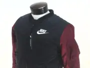 NIKE Varsity Bomber Jacket 939622-011 Red Black Zip Up Big Boy's $120 New