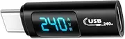 USB 2.0 Display OTG Adapter 240W Digital Display Type-C Adapter OTG High Speed 40Gbps Fast Charging Adapter Black