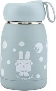 XIASABA Stainless Steel Cute Pattern Vacuum Cup Mug Cup Water BottleStainless Steel Vacuum Insulated Coffee Tumbler Travel Mug Water Bottle Stuff Gifts for Women (Blue)