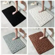 Bath mat Memory Foam Washable Non Slip Cobblestone Embossed Bathroom