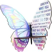 B Baosity Floating Rack Wood Butterfly Corner Shelf Multifunctional Wall Mounted Display Stand for Kids’S Room Living Room Bedroom Toys, 23.5cmx25cm