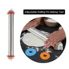Adjustable Removable Rings Mat Dough Roller Baking Tools Bakeware Rolling Pin