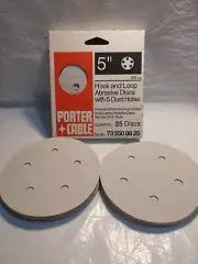 5" Hook & Loop Abrasive Discs Orbit Sander 80 Grit 25 Disc Premium