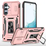 for Samung Galaxy A35 Case with Slide Camera Cover Ring Kickstand Military Grade Shockproof Case, Heavy Duty for A35 Phone Case