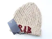 SCOTCH R'ABELLE Womens Hat M Beige Wool Cotton Knitted Winter Beanie