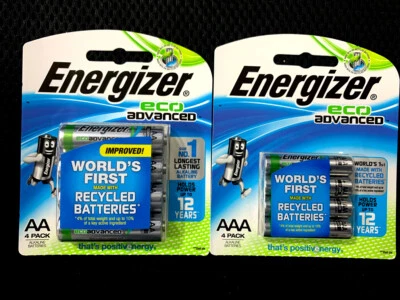 Energizer 4 PACKS EcoAdvanced Batteries - AA or AAA