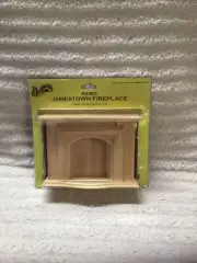 Dolls House Jamestown Fireplace Unfinished Bare Wood Miniature Furniture NIB