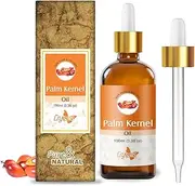 Crysalis Palm Kernel (Elaeis Guineensis) Oil |100% Pure & Natural Undiluted Carrier Oil Organic Standard| Perfect for Skin Care & Hair Care |Aromatherapy Oil| 100ml with Dropper