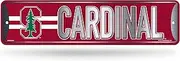Rico Industries NCAA Stanford Cardinal Home Decor Metal Street Sign 4" x 15" Home Décor - Bedroom - Office - Man Cave