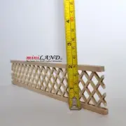 Dollhouse Miniature Wood Porch Lattice Panel unfinished 12" Long 2"H 1:12 scale