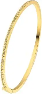 [Generic] Gold Plated Cubic Zirconia Bangle Classic Bracelet