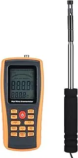 GM8903 Portable Digital Wind Speed Temperature Anemometer Convenient LCD Backlight Design Ideal for Outdoor Activities Yellow