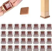 32 Pcs Square Felt Furniture Pads - Chair Leg Floor Protectors for Hardwood Floors | Anti-Scratch & Noise-Reducing Floor Protectors for Chairs, Tables, and Furniture