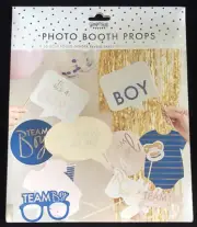 Ginger Ray 10 Gold Foiled Gender Reveal Party Photo Booth Props