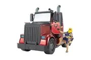 FORTNITE Feature Deluxe Mudflap RC Vehicle, Electronic Vehicle with 4-inch Articulated Relaxed Jonesy Figures and Accessory