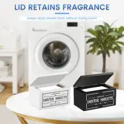 Softener Sheets Dispenser Wooden Dryer Sheet Holder With Lid Dustproof guwjk