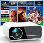 【Netflix/Android TV】 Projector 4K with Auto Keystone/Focus, Wifi6 Bluetooth F...
