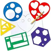 Karty Shape Stencil Set for Kids - 10 Piece Set - Colorful Drawing Template Kit - Fun Arts and Crafts Supplies, Gift Idea for Boys and Girls, Learning Tool for Toddlers and Preschooler