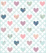 Quilt Kit - Heirloom Hearts - 63" X 72" Unicorn Meadow Throw Quilt - Top & Bind