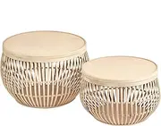 [COOPER & CO. HOMEWARES] Sara Set of 2 Bamboo Coffee Tables (FU0014-NA)