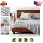 King Size Satin Sheets Set - 4 Pcs, 600 Thread Count, Hair Friendly & Easy Care