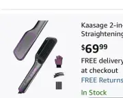 Sealed Kaasage 2-in-1 Hot Oil & Straightening Brush, 9 Temp Ionic Hair
