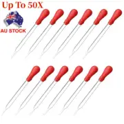 10ml Glass Pipette Medicine Laboratory Dropper Red Rubber Head Pipet R0M0