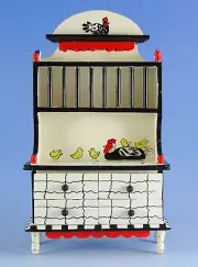 Eye Candy Dollhouse Miniature Hand Painted Chicken Cupboard Hutch EC176 Vtg Y2K
