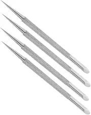 BELLIFFY 4pcs Manicure Tools Manicure Supplies Metal Cuticle Pusher Women Manicure Pusher Cuticle Pusher Tool Nail Precision Tool Gentle Cuticle Pusher Cuticle Tools Silver Stainless Steel