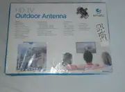 Ematic Motorized Rotating Outdoor Amplified HDTV Antenna NIB w Used Splitter