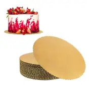 YunKo Gold Cake Boards 12 Inch Round,Cardboard Cake Rounds Cake Base Cake Dec...