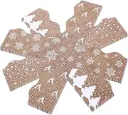 BCOATH 1 Set Scalloped Border Trim Bulletin Board Decoration of Classroom Decor Stickers DIY Burlap Snowflake Design for Eye Catching Blackboards and Desks Tear Resistant Coated