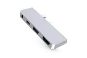 HyperDrive Type-C to HDMI USB-A USB-C 3.5mm Adapter Hub for Surface Go Silver
