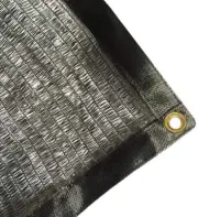 50% Black Shade Cloth With Grommets Premium Heavy Duty Mesh Tarp 20ft X 10ft