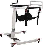 Medical Patient Lift Portable Patient Transfer Chair Wheelchair Lift Aid w/180° Split Seat for Inside Shower, Bedside Commode w/Potty for Seniors Disabled Elderly, 275 Lbs Capacity Transport