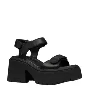 CONFETTI BLACK CHUNKY SANDALS