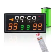 LED Portble Electronic Scoreboard with Timer Clock, Digital Scoreboard with R...