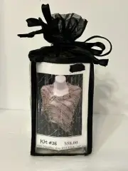 Fringed Fishnet Scarf Gita Maria Glass Enamel on Silver Pins Yarn Kit #26