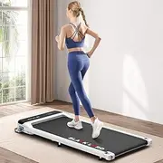 [Black Lord] Walking Pad Treadmill Model MS2, Home Office Gym Exercise 3.2HP Fitness Equipment, Portable Under Desk, Bluetooth APP Control & Remote, Cardio Aerobic Trainer for Jogging Running, White