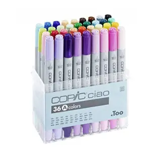 【COPIC】Ciao 第三代 圓桿麥克筆 36 Color Set A 36色 A色系 /盒 36A 日本原裝進口 贈AHT練習紙乙本