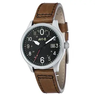 【AVI-8】HAWKER HURRICANE 潮流手錶-黑/棕色 AIAV40530B 現代鐘錶