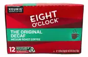 Eight O Clock Coffee Decaffeinated Medium Roast K Cups 12 ct