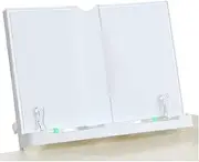 Book Stand Desk Book Stand Reading Rest Holder Adjustable Angle Cookbook Stands Portable Bookstand for Textbook Music Document 8.3 x 8.1 inch (Color : White)